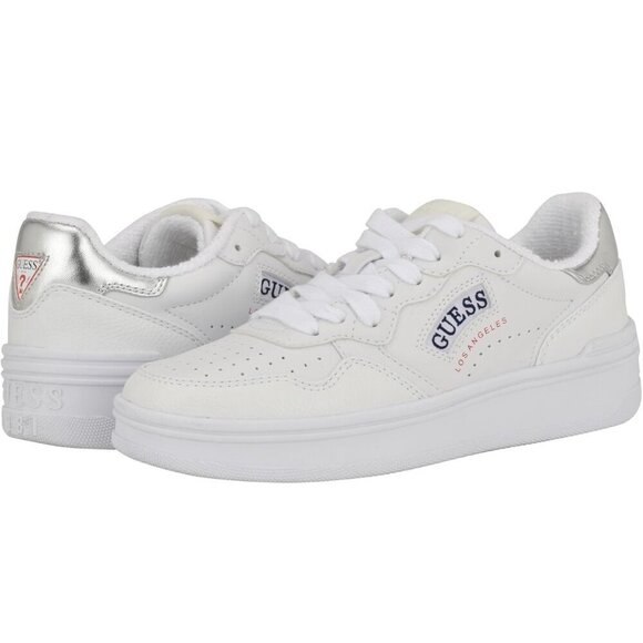 GUESS Sybella Low Top Round Tow Sneakers in White – Size 8 M – No Box - Picture 1 of 9